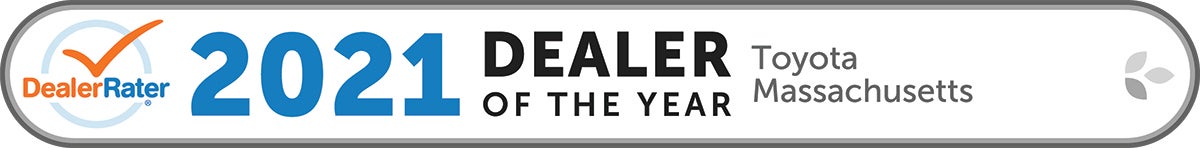 Falmouth Toyota Voted 2021 Toyota Dealer of the Year from Massachusetts Award from DealerRater.com